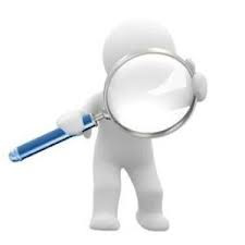 figure with magnifying glass