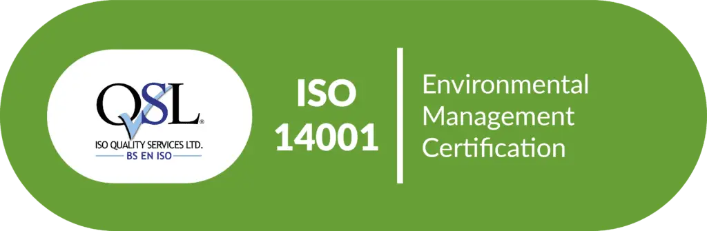 ISO 14001 certification logo by ISO QSL